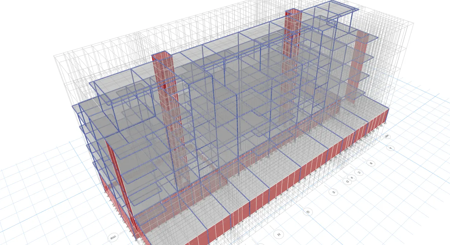 Three-dimensional structural model for a residential or tourism development